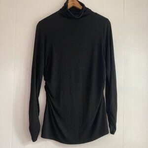 Boston Proper Funnel Cowl Neck Knit Top Long Sleeves Tunic Shirt Size Large
